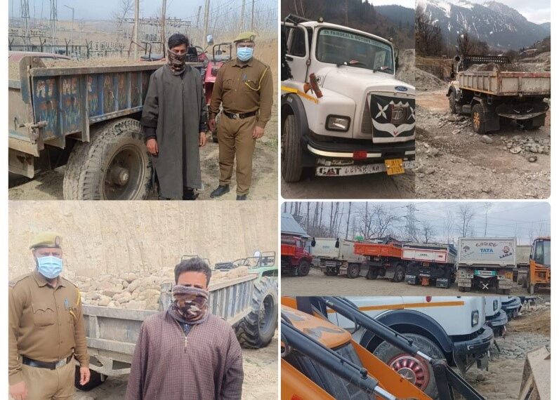 Vehicles, JCBs seized for Illegal Mining : Police