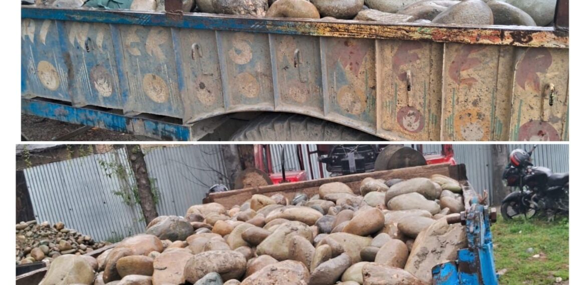 Two Vehicles seized for involvement in illegal mining in Pulwama : Police