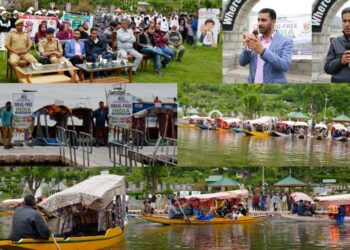 Grand Shikara Rally held at Manasbal Lake to raise awareness on Drug Menace