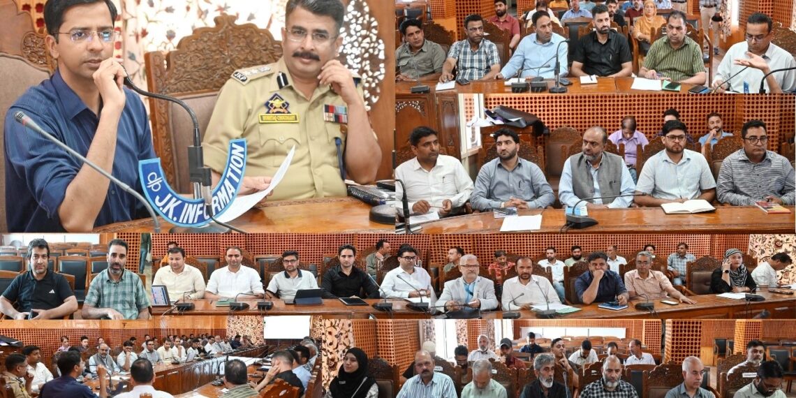DC Srinagar reviews Block-wise status of development of playfields in every Panchayat
