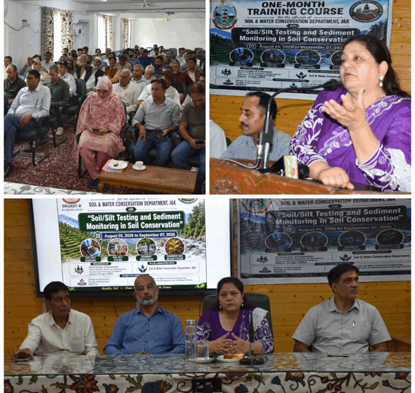SKUAST-K launches month-long advanced training to strengthen J&K’s soil conservation and sediment monitoring capacity