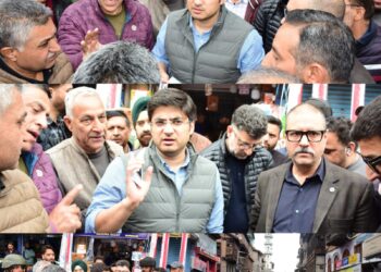 City Municipal Commr Srinagar visits Maisuma Market; Orders immediate measures for Drainage &  Street Lighting
