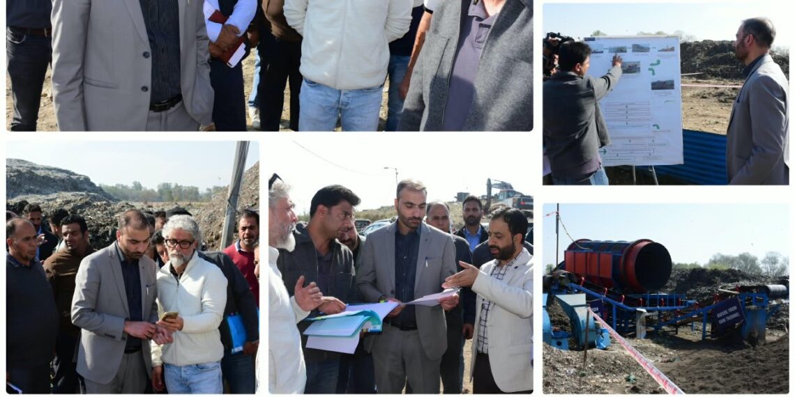 City Municipal Commr Srinagar inspects Achan Landfill Site