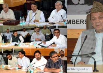 Speaker chairs High Level Apex Committee meet at Srinagar, reviews NeVA implementation