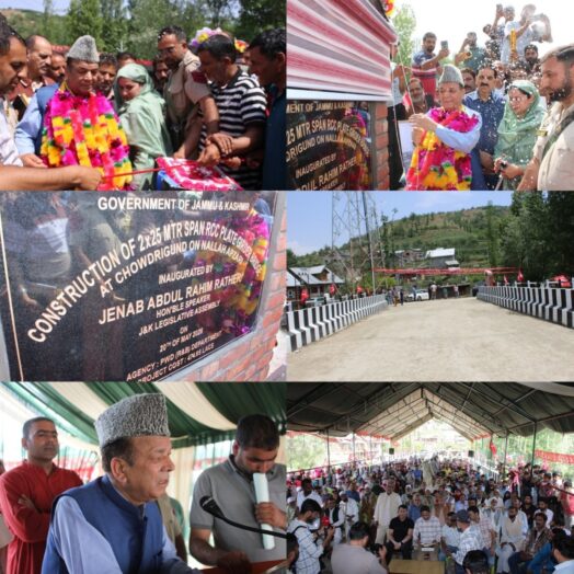 Speaker JKLA inaugurates bridge at Chowdrigund, Chadoora – The Kashmir ...