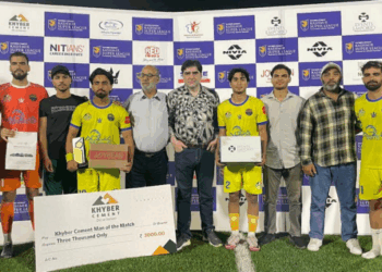Khyber Cement Champions Youth & Sports as Aqua Avengers Kashmir FC Clinches 3-0 Victory Over Athwas India XI FC