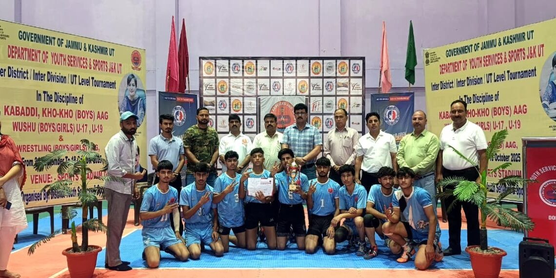 Inter-District Div Level Kabaddi U/17 Boys Tournament concludes at Indoor Sports Stadium Doda