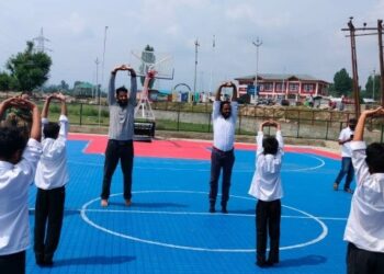 Zone level Yoga training session held at Sports Stadium Shirmal