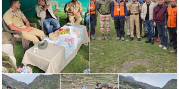 SSP Anantnag Reviews Security, Yatra Arrangements at Zojibal