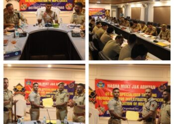 SSP Anantnag Reviews Crime Situation, Felicitates Officers for NDPS Action