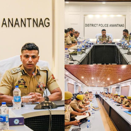 SSP Anantnag Chairs Ops,Crime Review Meeting at DPO Anantnag