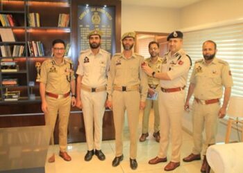 ADGP Armed J&K decorates newly promoted police officials with ranks