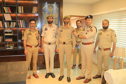 ADGP Armed J&K decorates newly promoted police officials with ranks