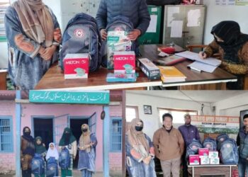 Stationery Kits distributed among students under BBBP in Shopian