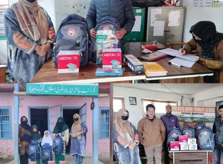 Stationery Kits distributed among students under BBBP in Shopian