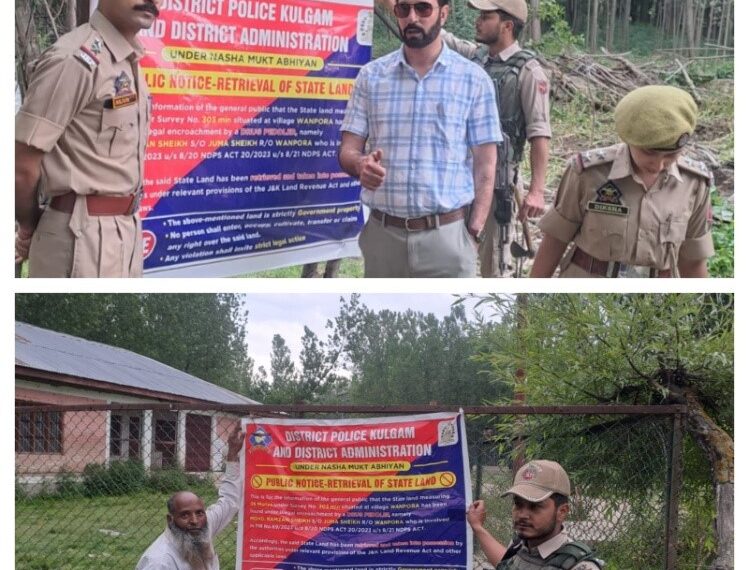 State land worth ₹18 lakhs from drug peddler retrieved in Kulgam: Police