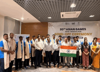 Indian Swimming Team Receives Send-off Ahead of Aichi-Nagoya Asian Games