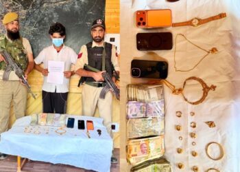Major theft case cracked in Srinagar ,Stolen property worth ₹17.5 lakhs recovered: Police