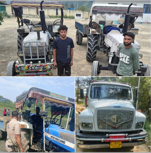 4 Tractors, 1 Tipper Seized For Illegal Mining In Awantipora: Police