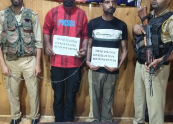 Two held for drug trafficking bid in Baramulla, Contraband Substances also recovered: Police
