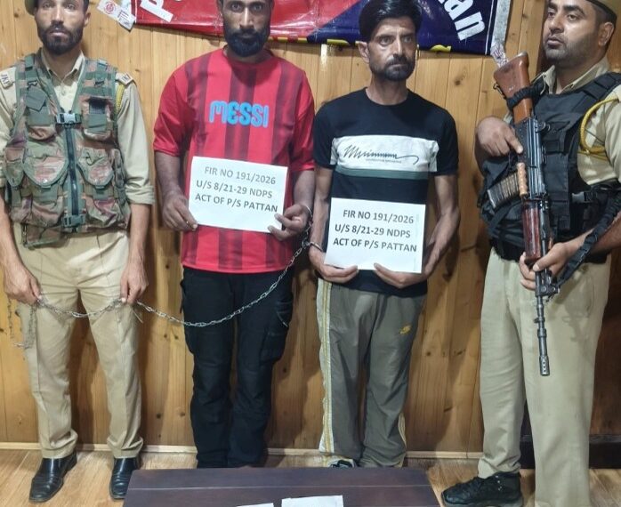 Two held for drug trafficking bid in Baramulla, Contraband Substances also recovered: Police