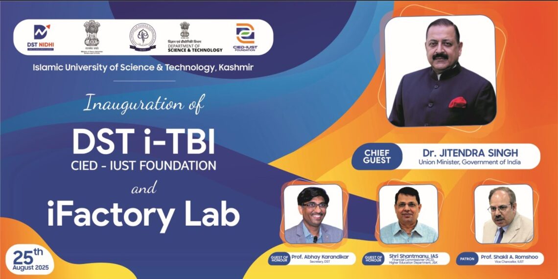 Union Min Dr. Jitendra to Inaugurate Two High-Tech Innovation Centres at IUST