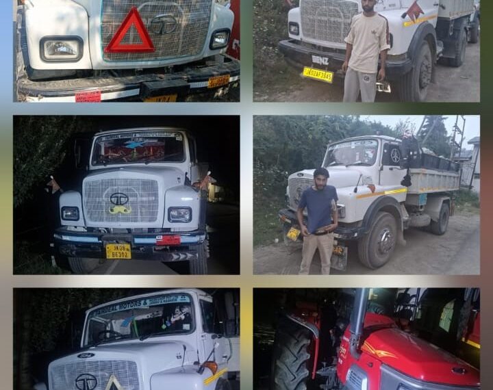 14 vehicles involved in illegal extraction, transportation of minerals seized in Handwara: Police