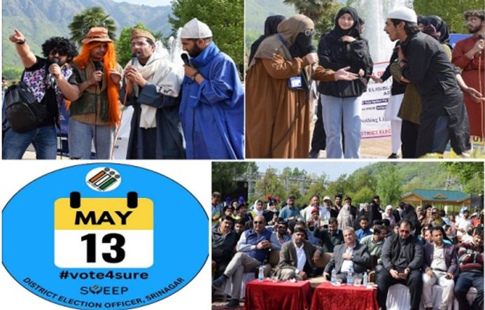 LS Elections 2024: Tulip Garden Srinagar resonates with vibrant Electoral Awareness Prog under SVEEP