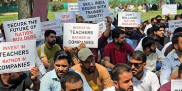 Vocational Trainers Continue Peaceful Protest, Seek Regular Job Policy