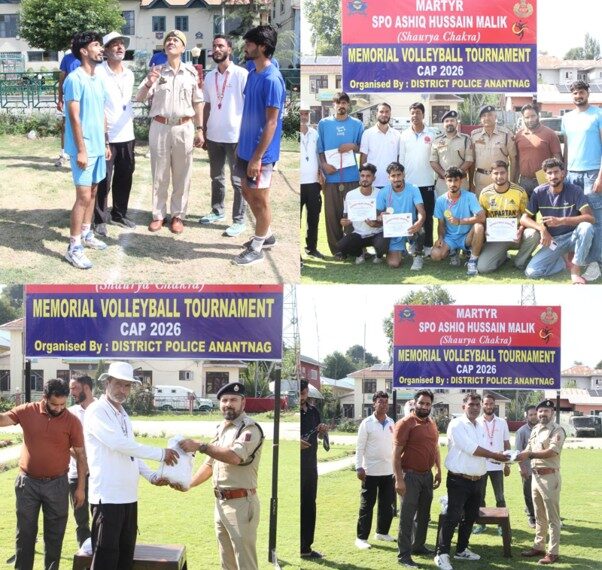 Martyr Ashaq Hussain Malik Memorial Volleyball Tournament Concludes in Anantnag