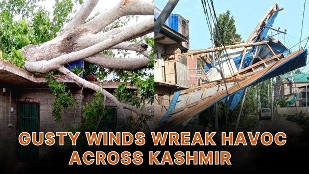 Labourer killed; four injured as gusty winds wreak havoc across Kashmir
