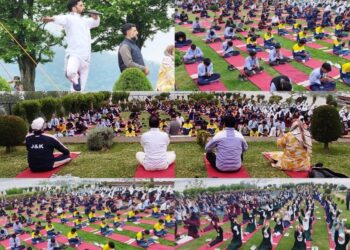 YS&S Bandipora organises Yoga Event under Nasha Mukt J&K Abhiyan at Wullar Vantage Park
